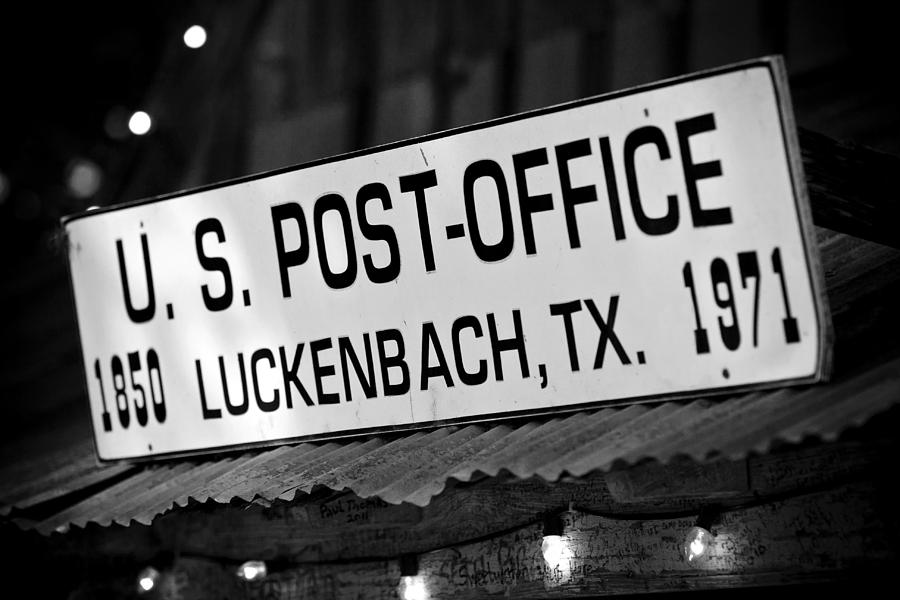 Luckenbach Photograph - Luckenbach Texas Sign by Paul Huchton