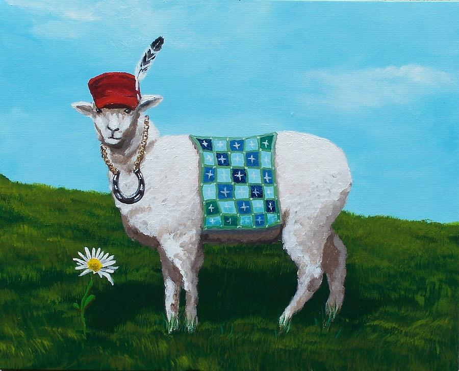 Lucky Ewe Painting by Gene Ritchhart