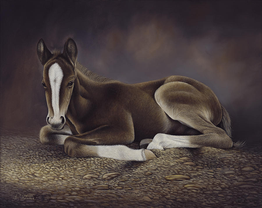 Horse Painting - Lucky by Ricardo Chavez-Mendez