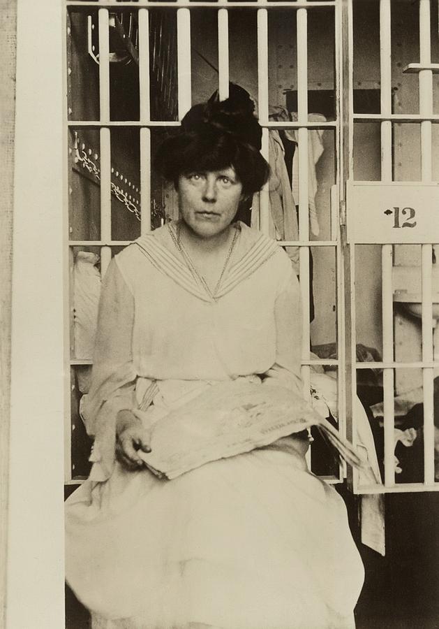 Portrait Photograph - Lucy Burns 1879-1966 In A Jail by Everett