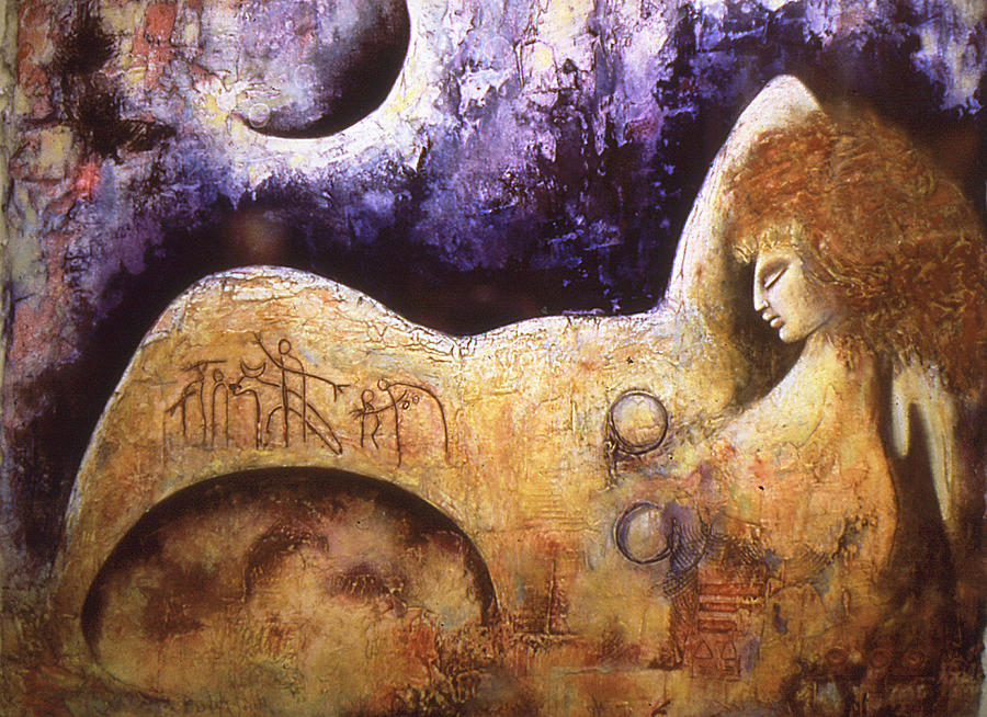 Figure Painting - Luna by Marne Adler Figure Painting - Luna by Marne Adler