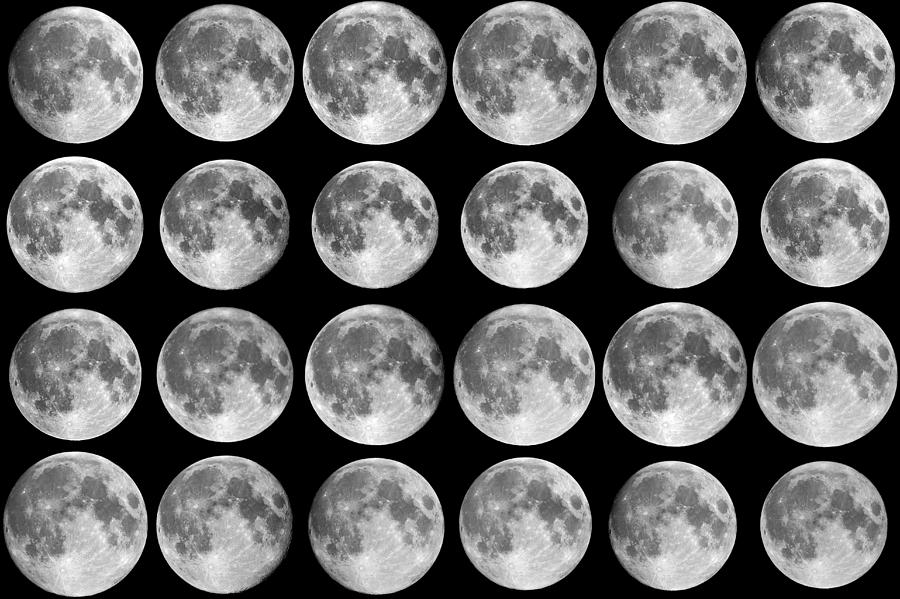 Space Photograph - Lunar Libration Sequence by Laurent Laveder