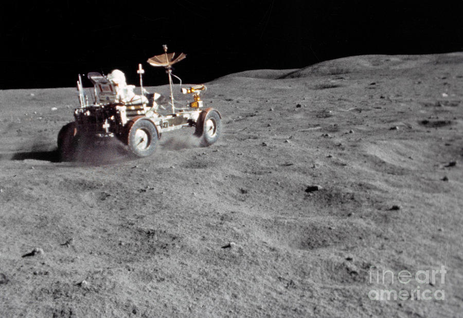 Space Photograph - Lunar Roving Vehicle by Nasa