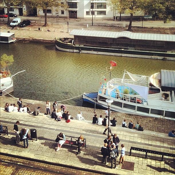 Boat Photograph - Lunch Time, River Side. #river #boat by Pierre H