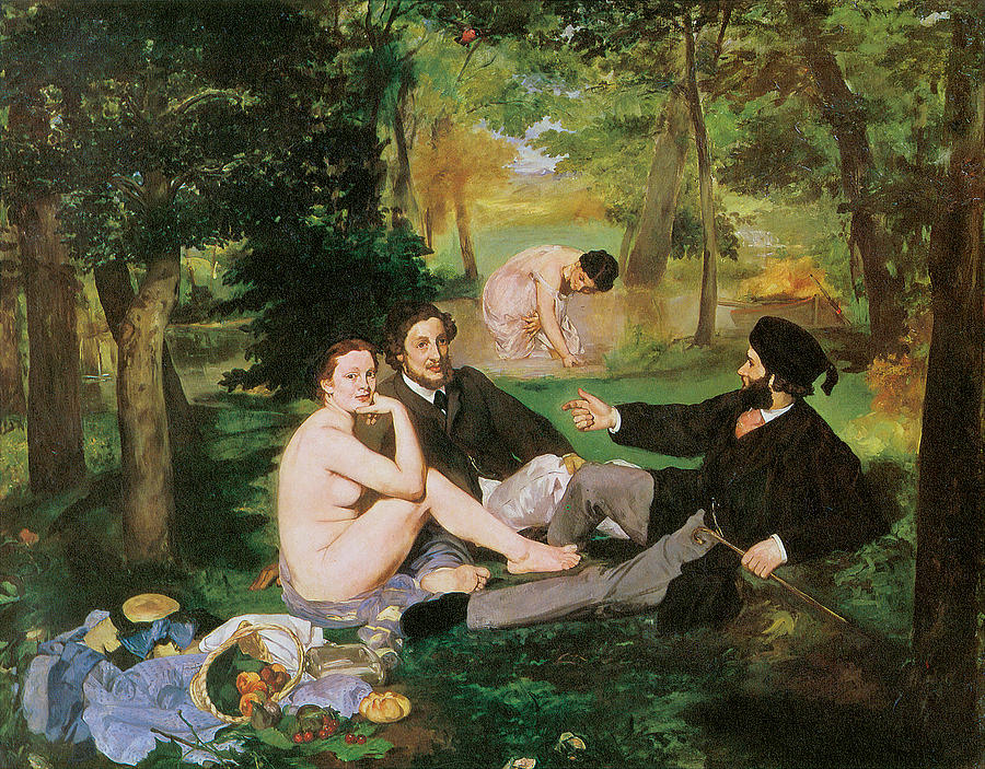 Edouard Manet Painting - Luncheon on the Grass by Edouard Manet