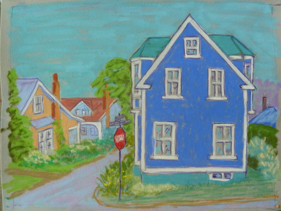 Lunenburg Houses Pastel by Rae  Smith PSC