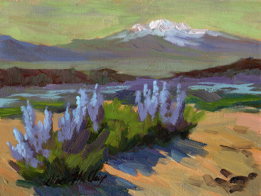 Lupine in Bloom Painting by Diane McClary