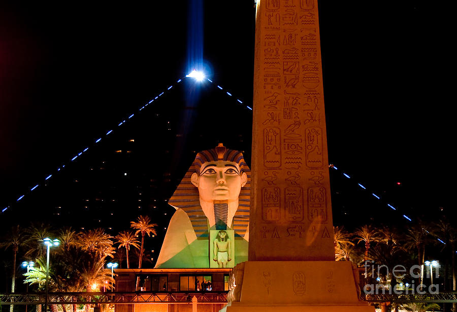Las Vegas Photograph - Luxor at Night by Jim Chamberlain