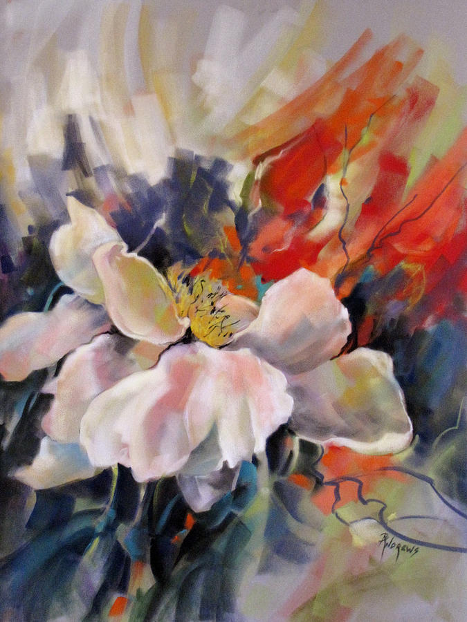 Lyndas Rose Painting by Rae Andrews