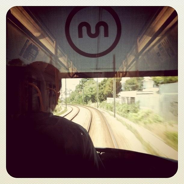 Train Photograph - M #train #metro #trails #driver by Brigida Brito