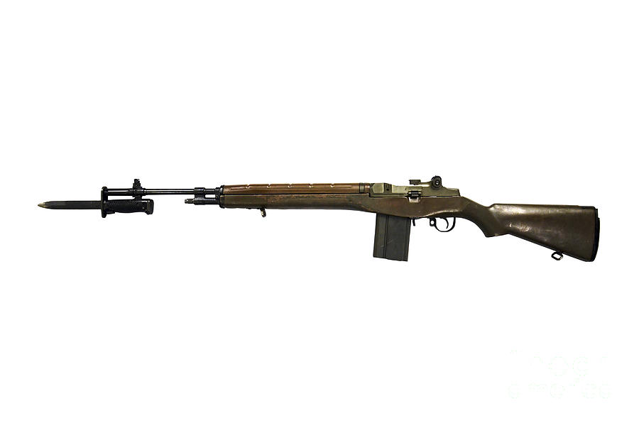 m14 rifle with bayonet