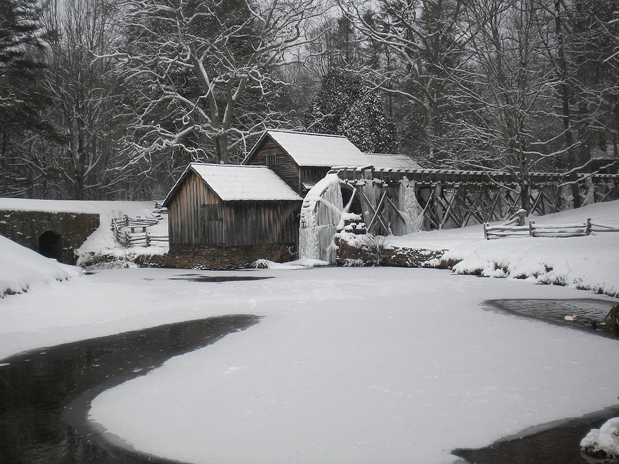Mabry Mill On Ice Photograph by Diannah Lynch
