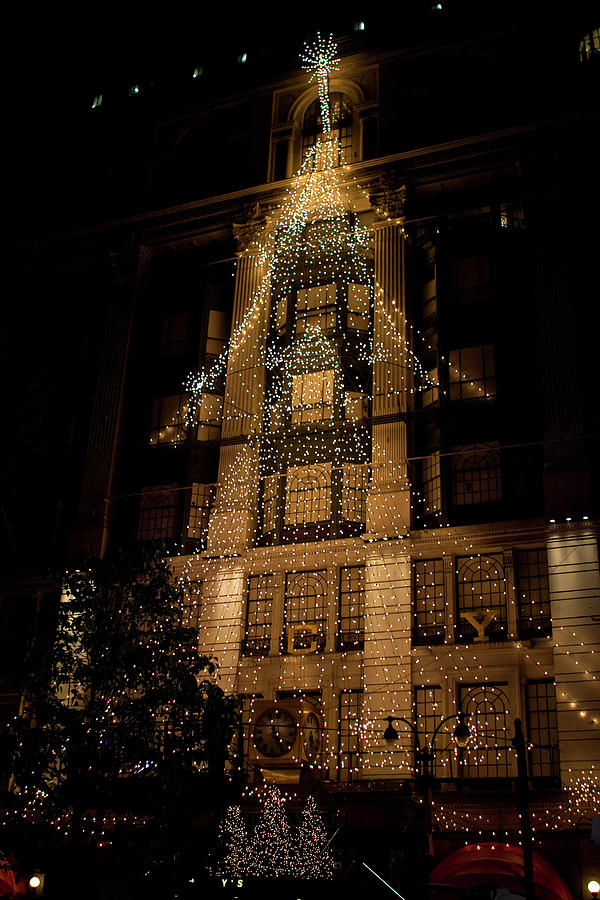 New York City Photograph - Macys NY Christmas Lights by Lorraine Devon Wilke