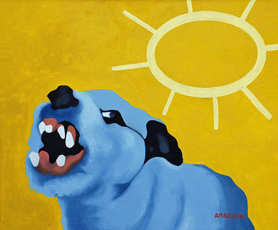 Dog Painting - Mad Dog by Donald Amorosa