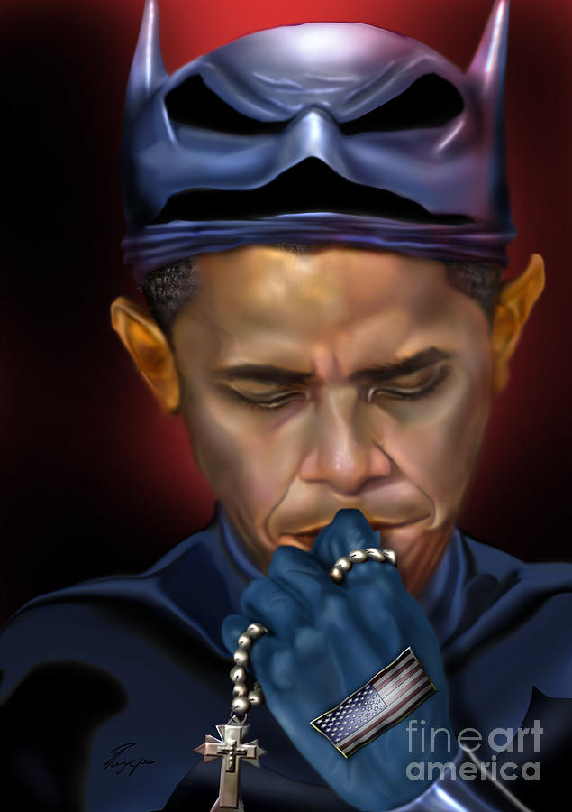 Mad Men Series 1 of 6 - President Obama The Dark Knight Painting by Reggie Duffie