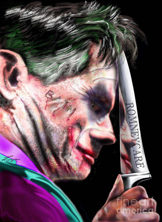 Mad Men Series 2 of 6 - Romney the Joker Painting by Reggie Duffie Mad Men Series 2 of 6 - Romney the Joker Painting by Reggie Duffie