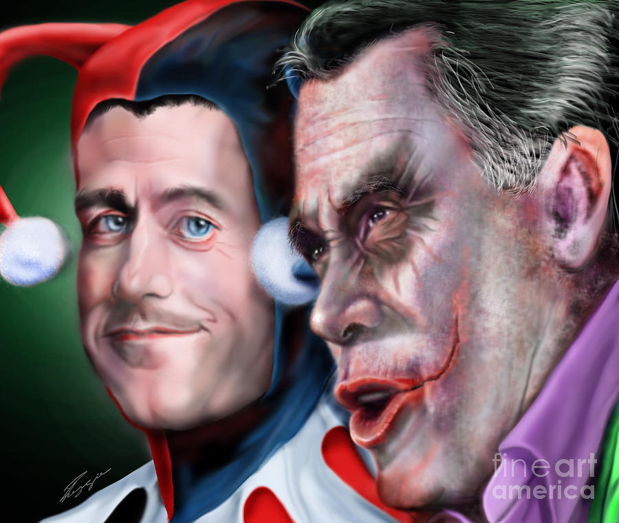 Mad Men Series 4 of 6 - Romney and Ryan Painting by Reggie Duffie Mad Men Series 4 of 6 - Romney and Ryan Painting by Reggie Duffie