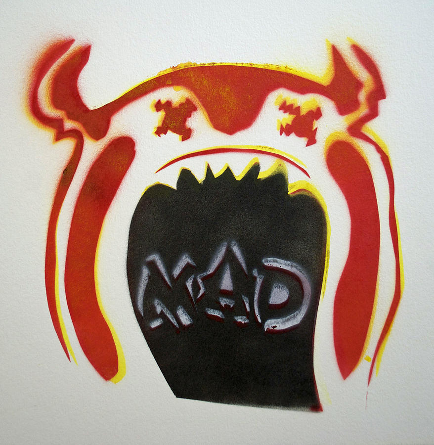 Mad O Rama Mad Red and White Painting by Patricia Arroyo