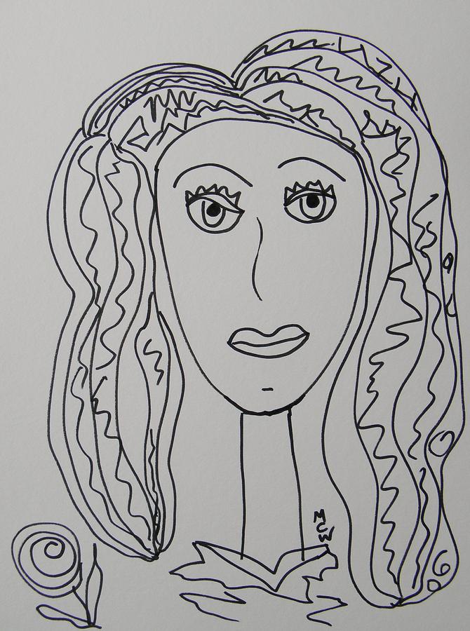 Maddy Rose Drawing by Mary Carol Williams