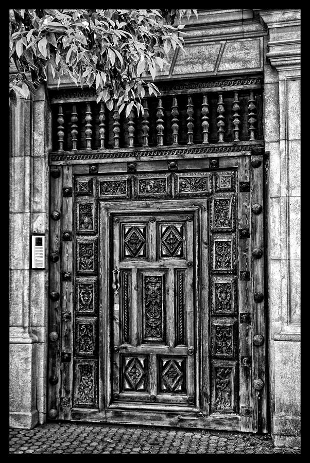 Maderia Door in Black Photograph by Rick Bragan