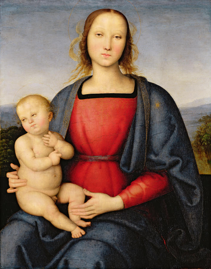 Madonna Painting - Madonna and Child by Pietro Perugino