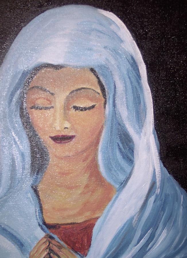 Madonna in Prayer Painting by Iris Devadason - Fine Art America