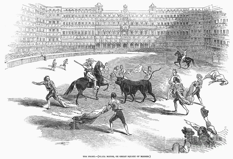 Bull Photograph - Madrid: Bullfight, 1846 by Granger