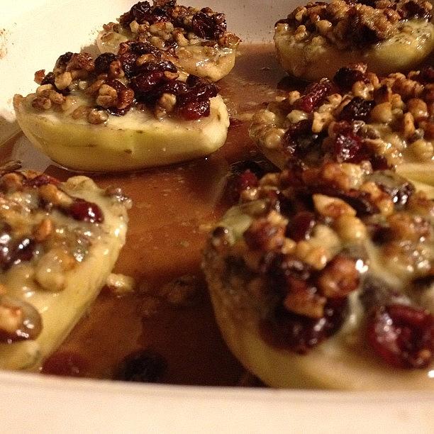 Magic!!! Stuffed Pears With Walnuts Photograph by Eli Brannon