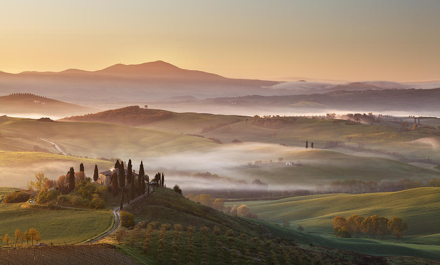 Magic Sunrise At Belvedere, Val Dorcia, Tuscany Photograph
