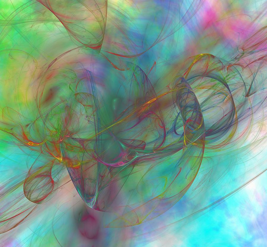 Abstract Digital Art - Magic Touch by Christy Leigh