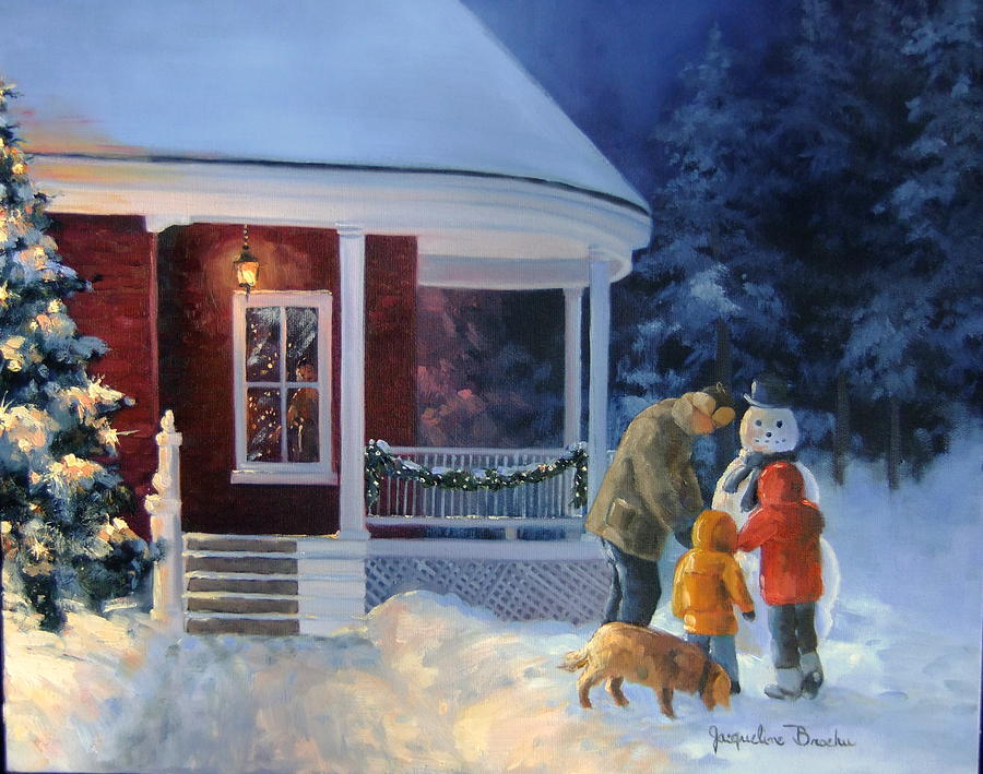 Winter Painting - Magie Dhiver by Jacqueline Brochu Winter Painting - Magie Dhiver by Jacqueline Brochu