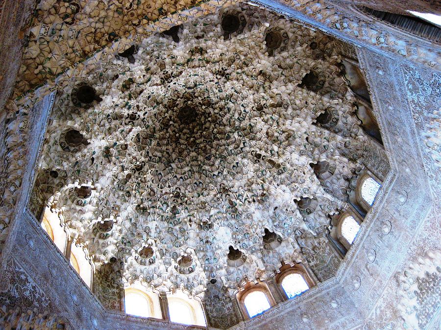 Magnificent Ceiling Dome with Exquisite Detail Granada Spain Photograph by John Shiron