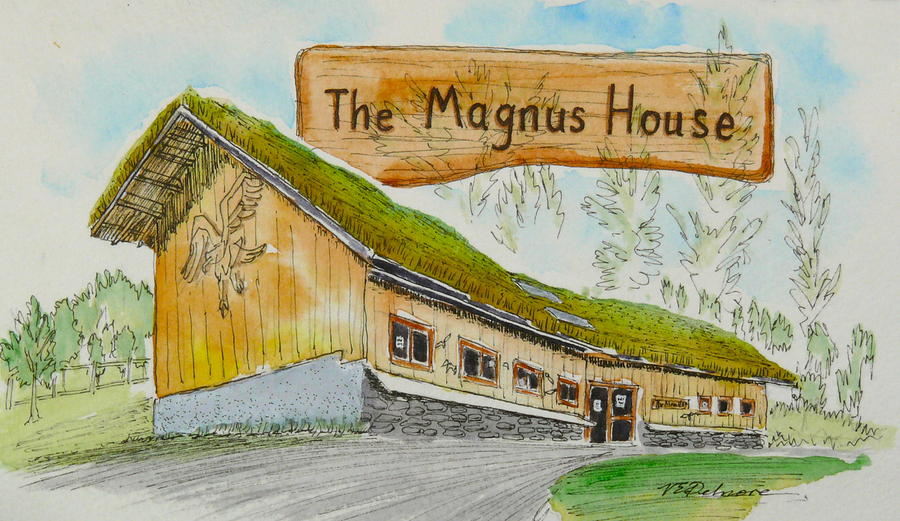 Magnus House Painting by Vic Delnore