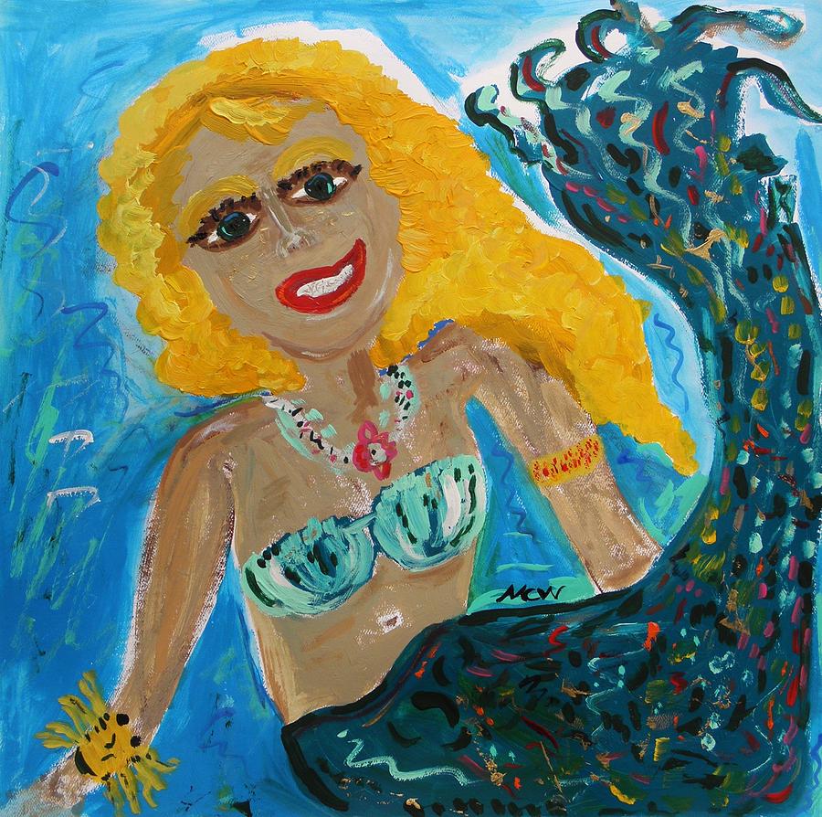 Maid with Golden Crab Bracelet Painting by Mary Carol Williams