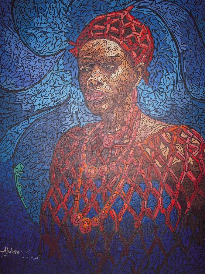 Maiden From Benin Painting by Abubakar Nurudeen - Pixels