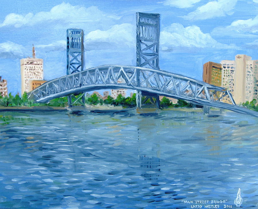 Main Street Bridge Painting by Larry Whitler