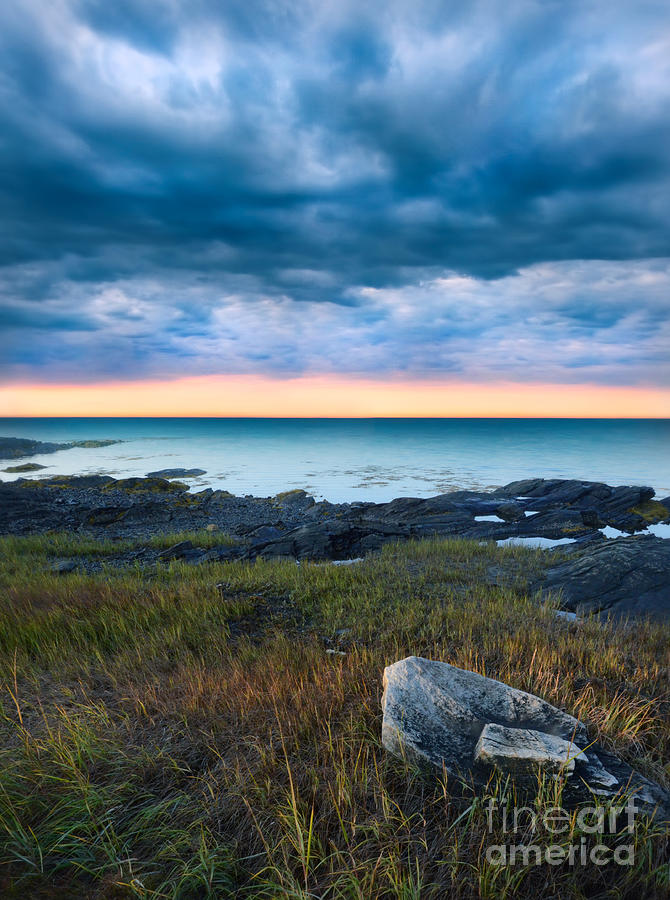 Maine Coast with Dramatic Sky Photograph by Jill Battaglia - Fine Art ...