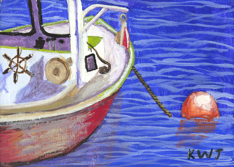 Maine Lobster Boat Painting. Painting by Keith Webber Jr