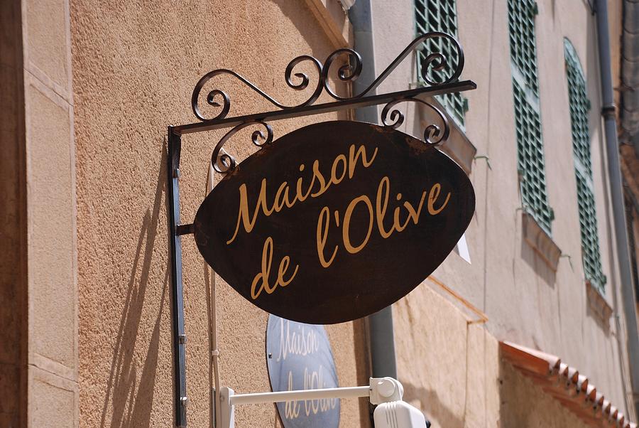Sign Photograph - Maison de lOlive by Dany Lison