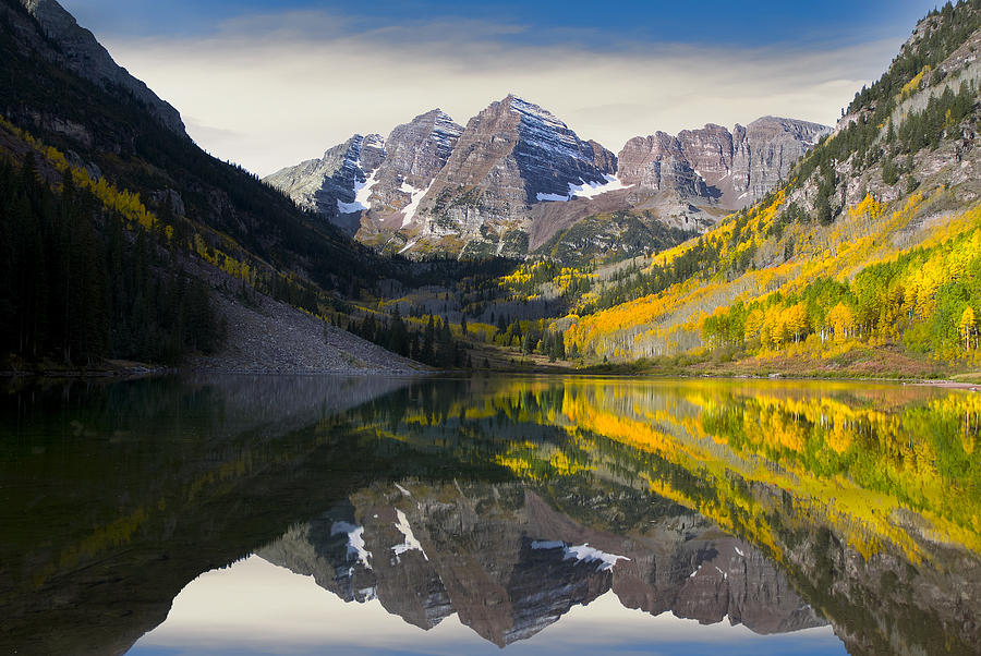 Majestic Maroon Bells Photograph by Tim Reaves