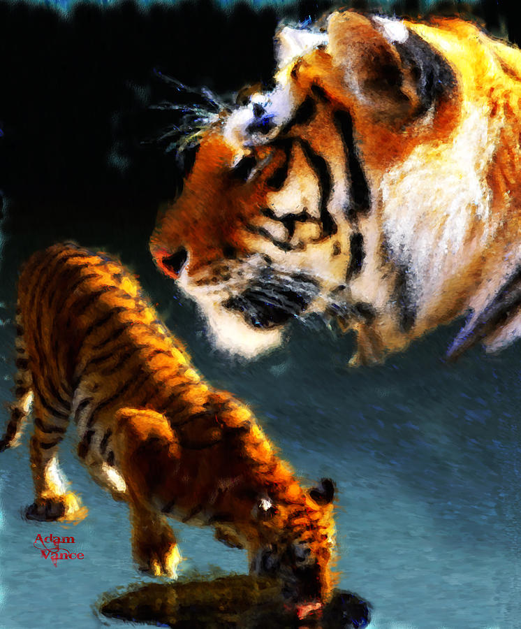 Majestic Tiger Painting by Adam Vance