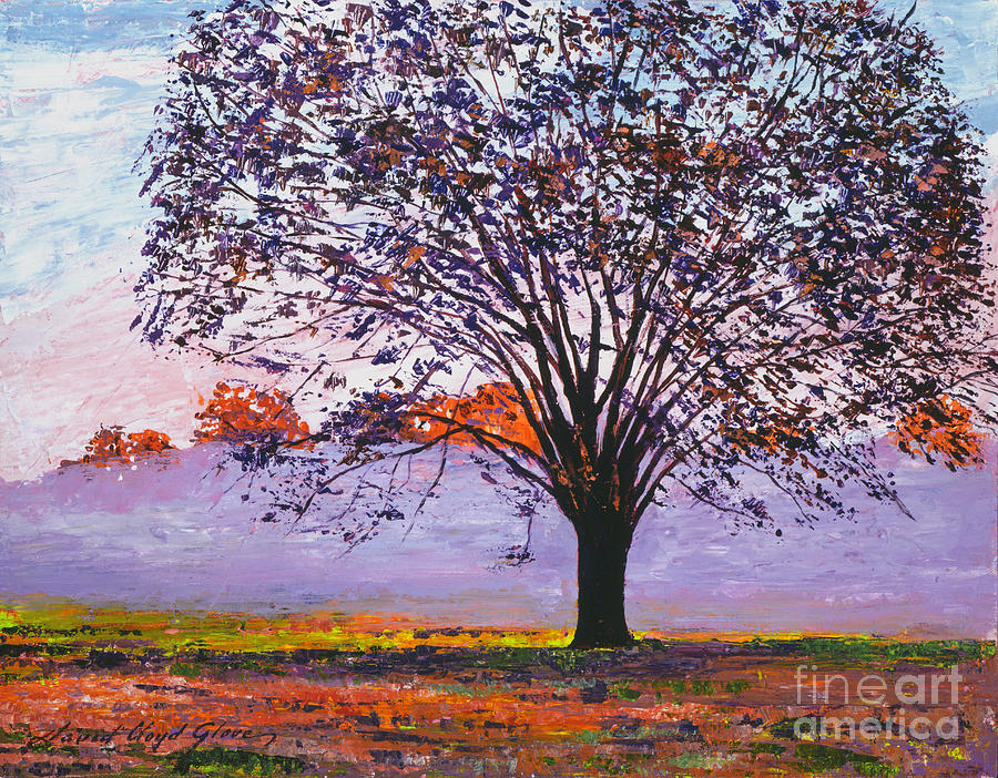 Majestic Tree In Morning Mist Painting by David Lloyd Glover