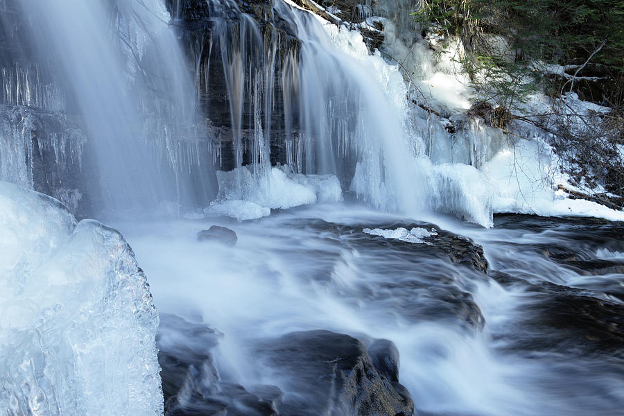 Majestic Winter Wilderness Waterfall Photograph by John C Stephens ...