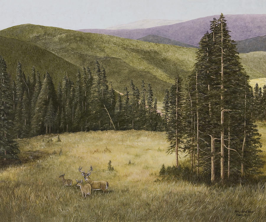 Landscape Painting - Majesty in the Rockies by Mary Ann King