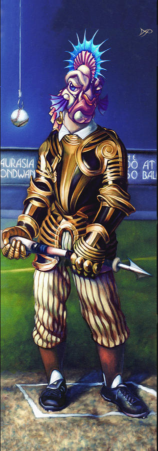 Baseball Painting - Major League Gladiator by Patrick Anthony Pierson