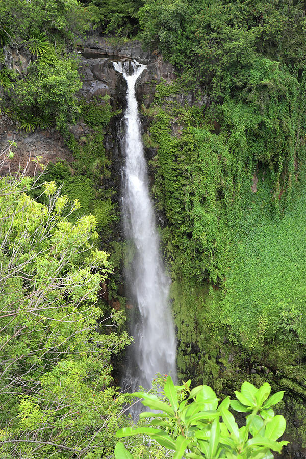 Makahiku waterfall Photograph by Pierre Leclerc Photography