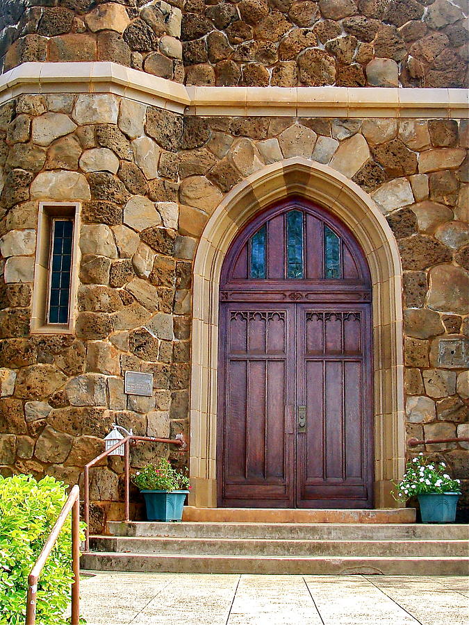 Makawao Union Church Doors Photograph by Karon Melillo DeVega