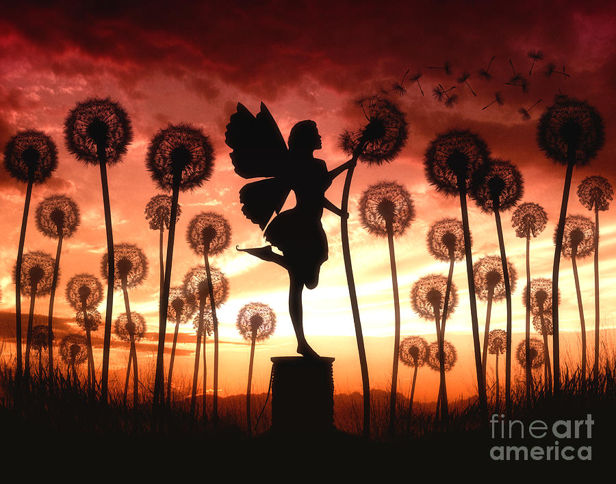 Fairy Digital Art - Make a Wish by Julie Fain