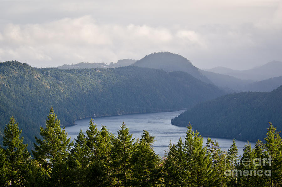 Malahat Mist View Across The Islands From The Malahat Drive Photograph