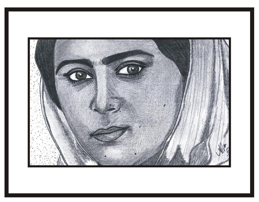 Pakistan Drawing - Malala Yousafzai by Bobby Dar